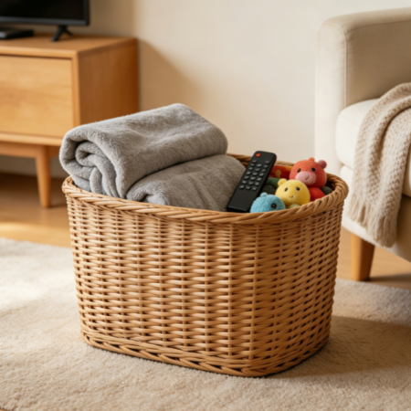 Woven-Texture Decorative Storage Basket