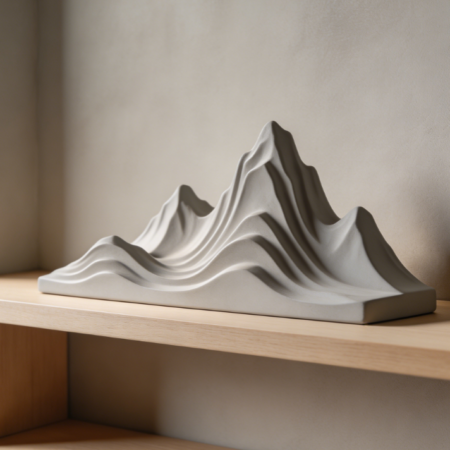 Modern Abstract Mountain Art Ornament